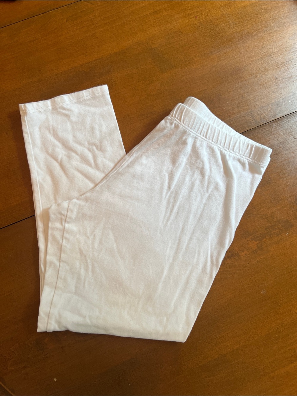 Moda International White Stretch Cotton Leggings